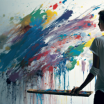 Imagen conceptual de arteterapia y expresión emocional a través de la pintura